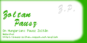 zoltan pausz business card